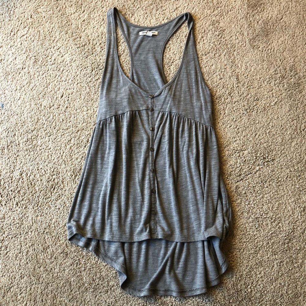 Long Grey American Eagle Tank Top